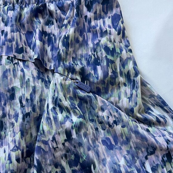 Athleta High Rise Mesh Racer Run 3" Shorts Purple/White Women’s Size Medium - Picture 9 of 11